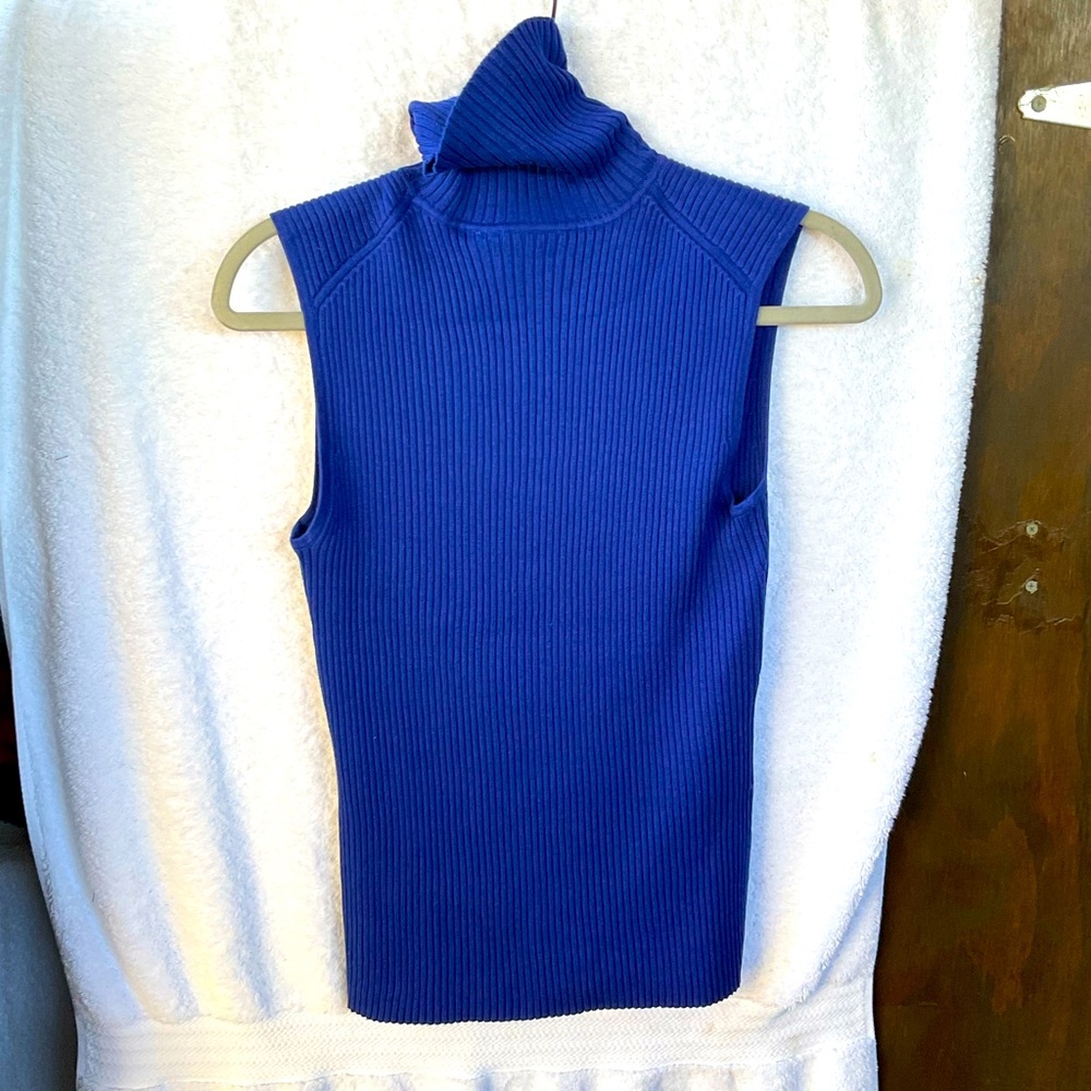 Chico’s Apparel Sleeveless Rib Pullover Galaxy; NWT; M/8